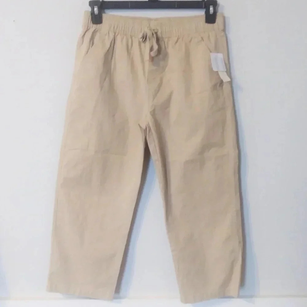 Bobbie Brooks Tan Drawstring Waist Pants